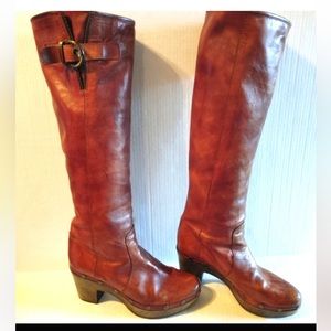 Stewart Weitzman knee high clog boots